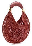 Chloe Summer Banana Logo Raffia Shoulder bag - Red - One Size