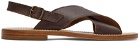 De Bonne Facture Brown Leather Occitan Sandals