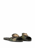 DOLCE & GABBANA - Leather Logo Flat Sandals