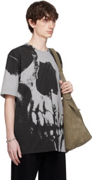 McQueen Gray Skull T-shirt