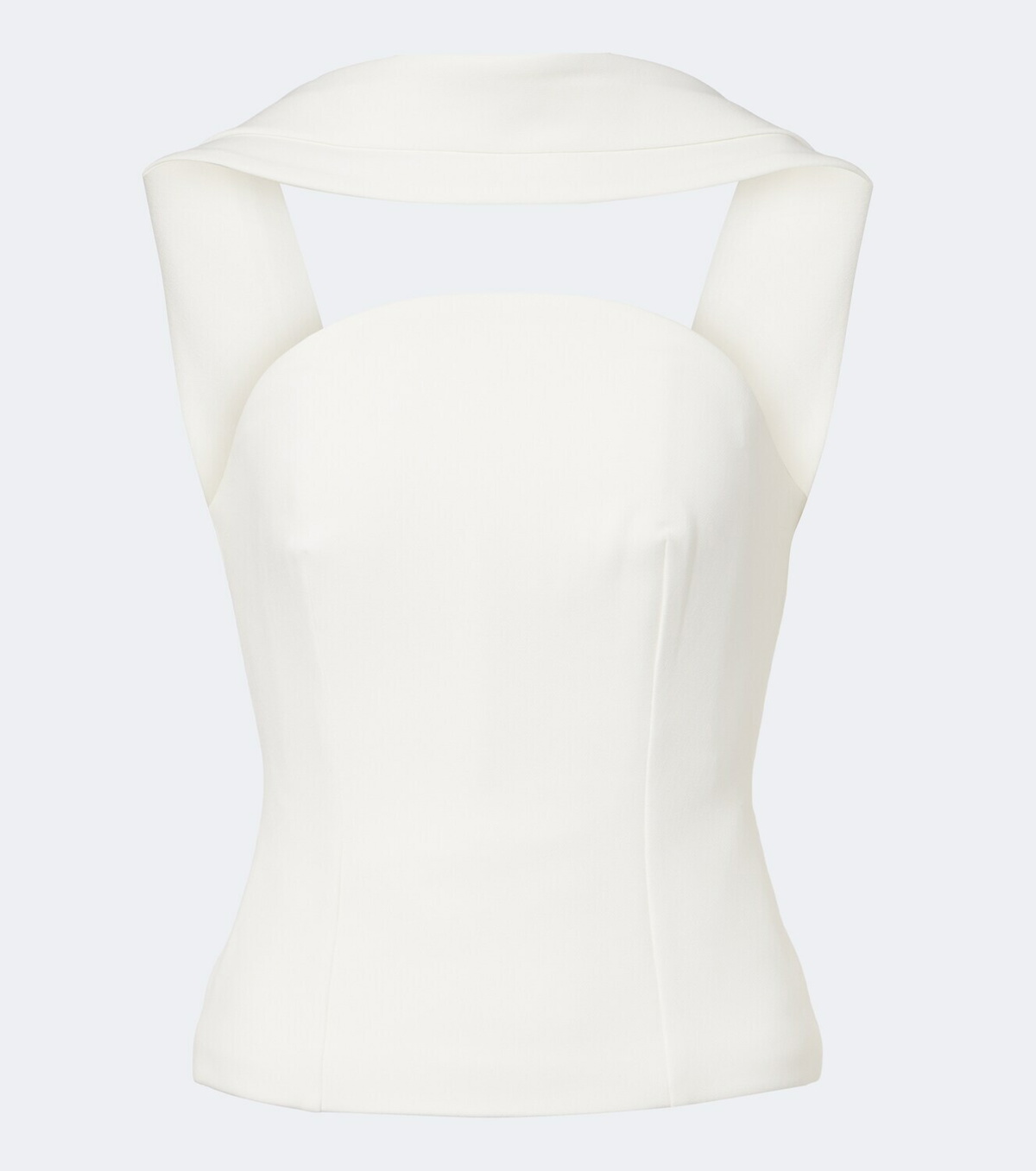 Roland Mouret Scarf-detail crêpe corset top