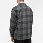 Universal Works Men's Check Wool Utility Overshirt in Grey