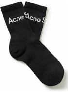 Acne Studios - Logo-Jacquard Cotton-Blend Socks - Black