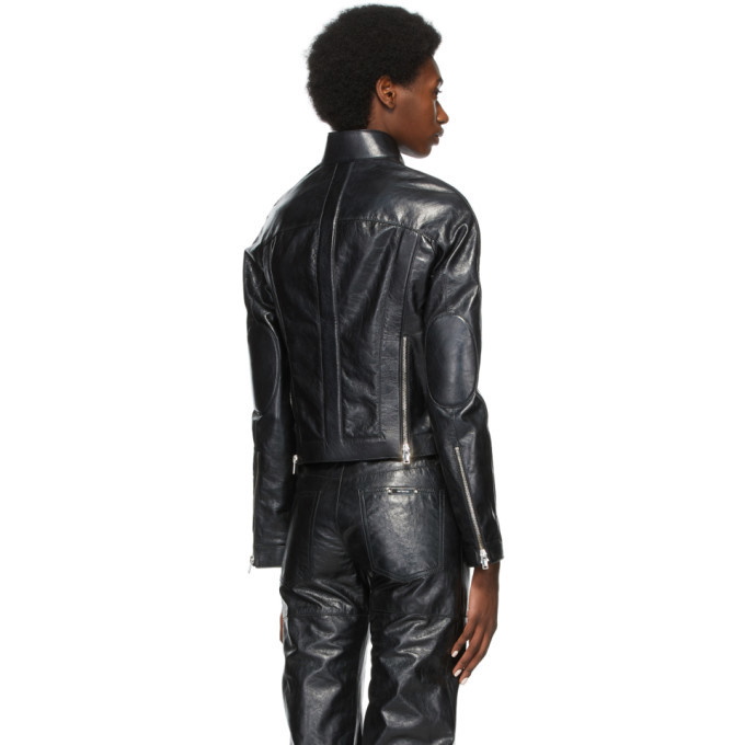 Peter Do Black Leather Biker Jacket