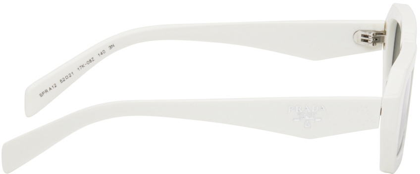 Prada Eyewear White Rectangular Sunglasses