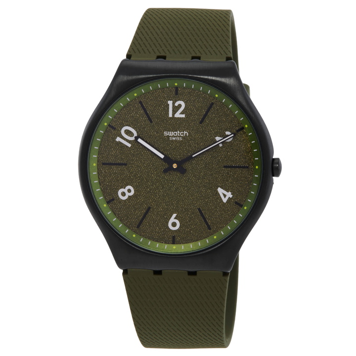 Photo: Swatch Hint Of Pine Quartz Green Dial Unisex Watch SS07B115