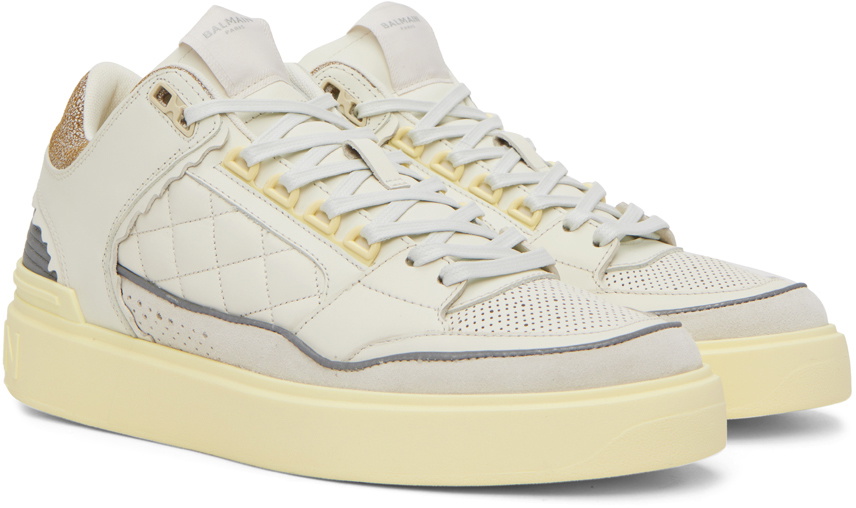 Balmain White B-Court Sneakers Balmain