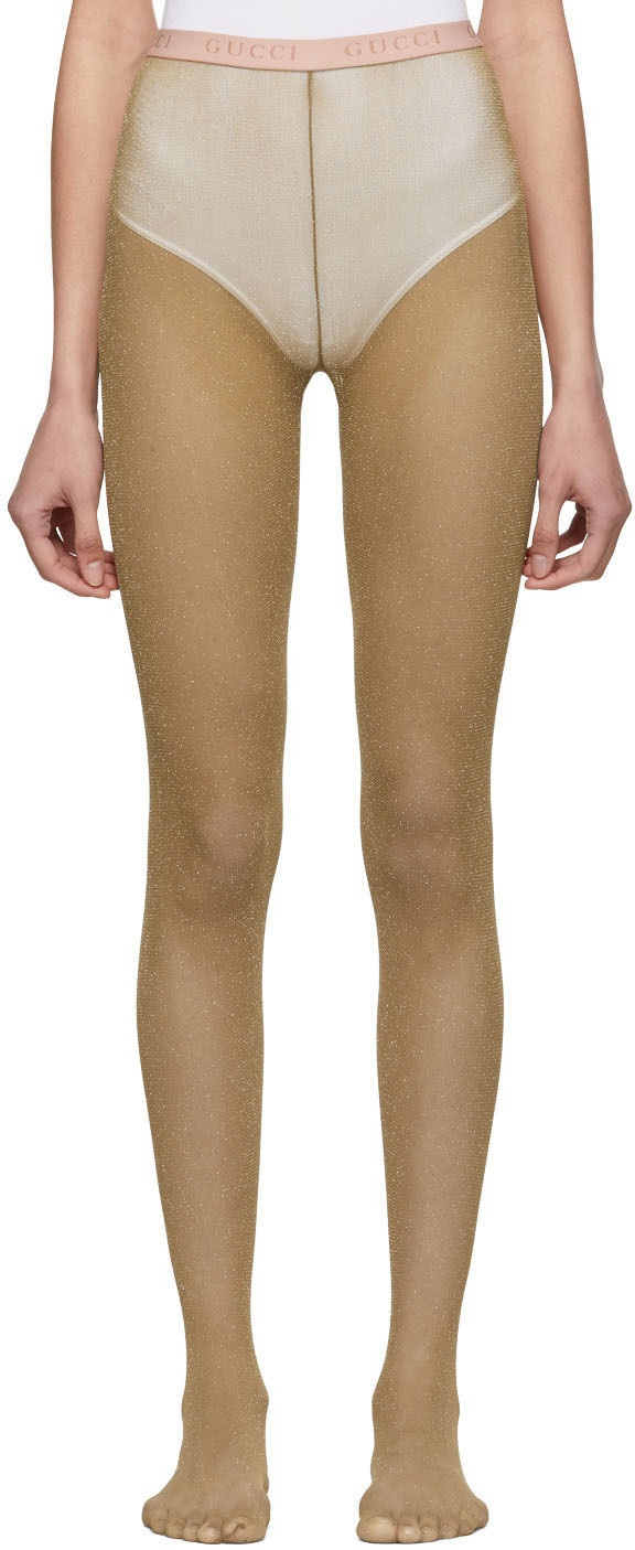 Gucci - Beige & Brown GG Tights  Outfit accessories, Tights, Clothes