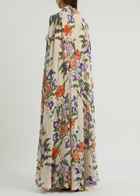 Borgo DE Nor Ara Floral-print Silk-chiffon Cape - Multicoloured - One Size