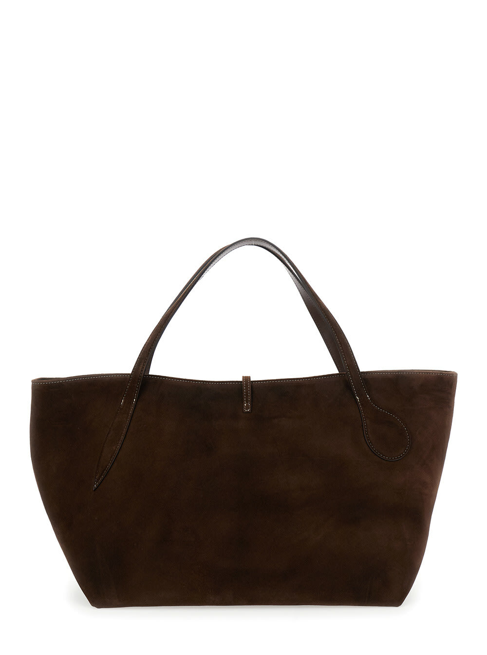 Little Liffner zip Penne Brown Tote Bag With Two Top Handles And Logo Plaque On The Front In Leather Woman