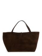 Little Liffner zip Penne Brown Tote Bag With Two Top Handles And Logo Plaque On The Front In Leather Woman