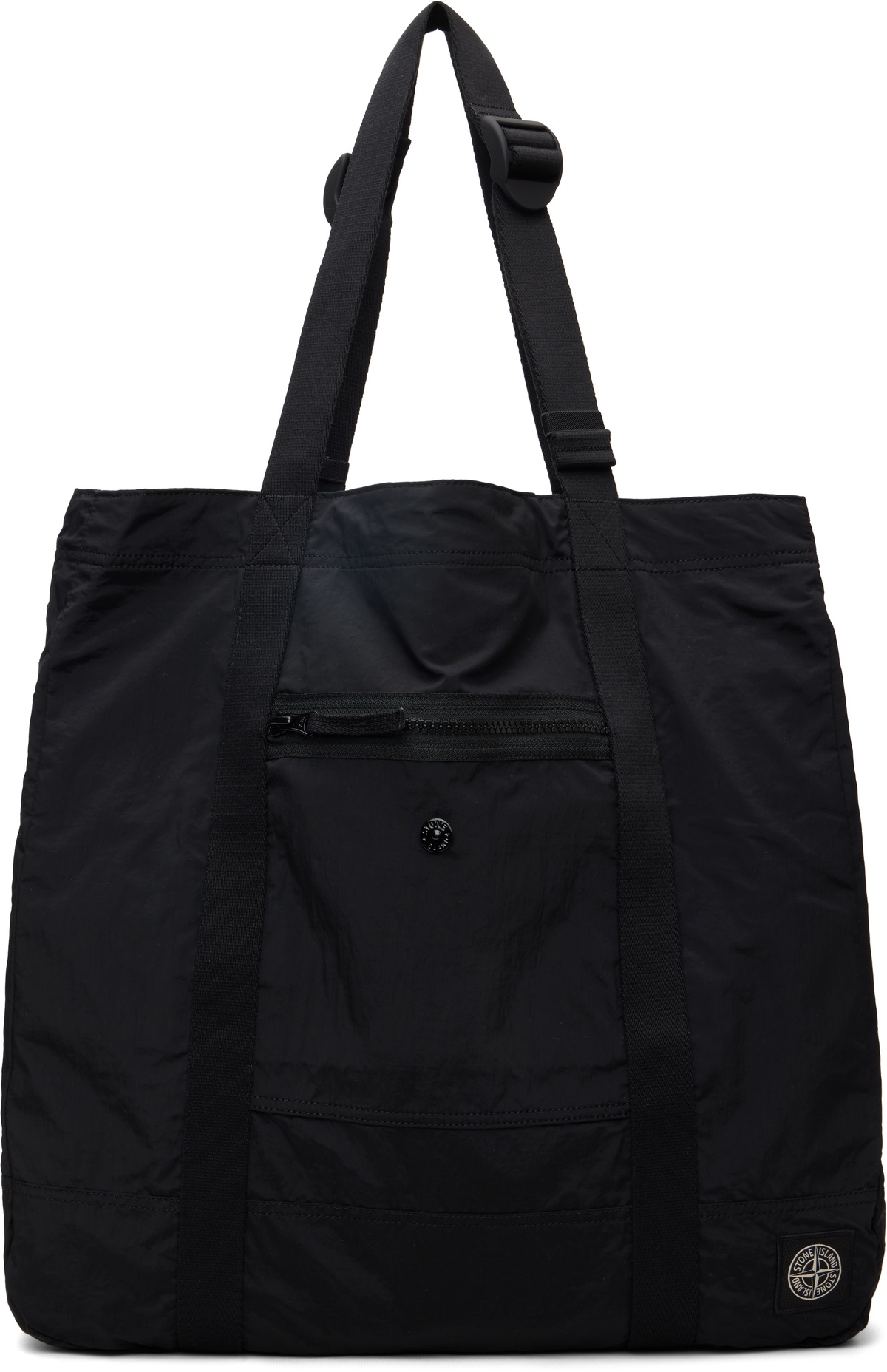 Stone Island Black 9200012 Coated Nylon Metal ECONYL Tote