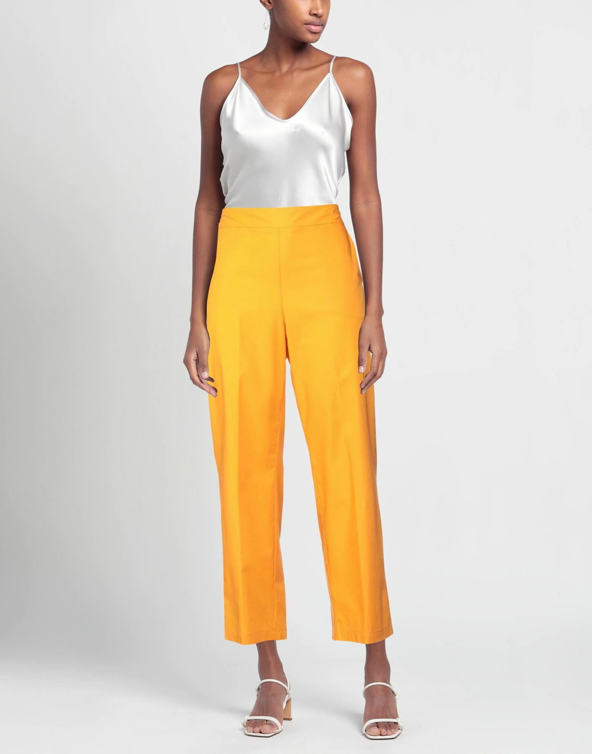 Manila Grace Womens Pants in Orange