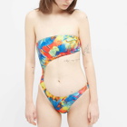Melissa Simone Women's Elle Feather Cut Out Swimsuit in Multi
