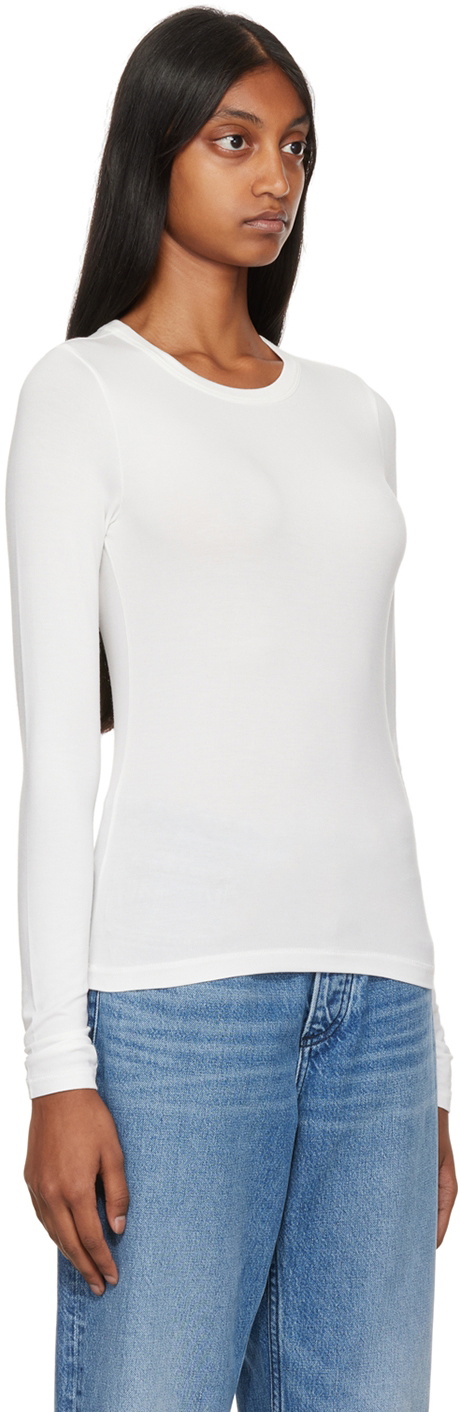 rag & bone White Luca Long Sleeve T-Shirt