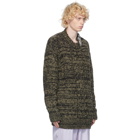 Dries Van Noten Khaki Wool Maxi Sweater