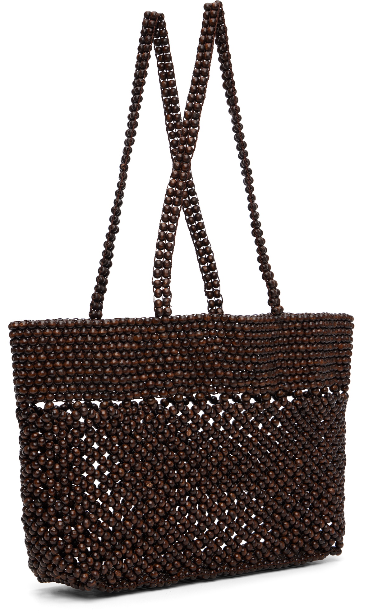 Cordera Brown Wooden Beads Tote