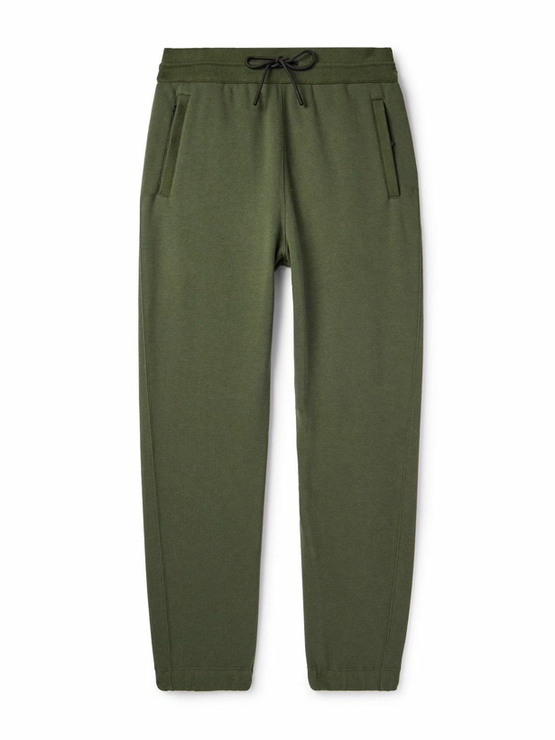 Photo: Loro Piana - Vogel Tapered Cotton and Cashmere-Blend Jersey Sweatpants - Green