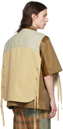 Nicholas Daley Khaki Cotton Vest