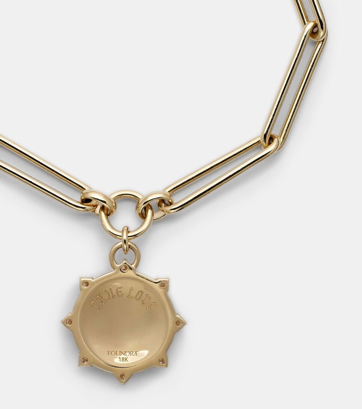 Foundrae Spark Love 18kt gold chain bracelet with diamonds