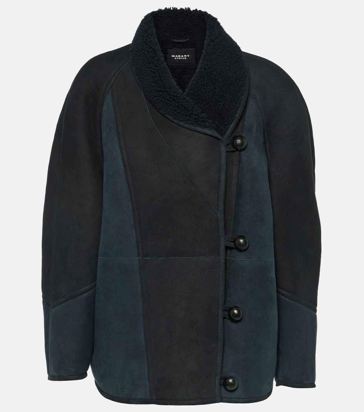 Marant Etoile Abeni shearling-lined suede jacket