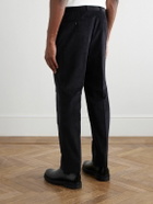 Officine Générale - Hoche Belted Straight-Leg Cotton-Blend Corduroy Trousers - Black