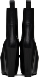 Rick Owens Black Porterville Grilled Wedge Beatle Chelsea Boots