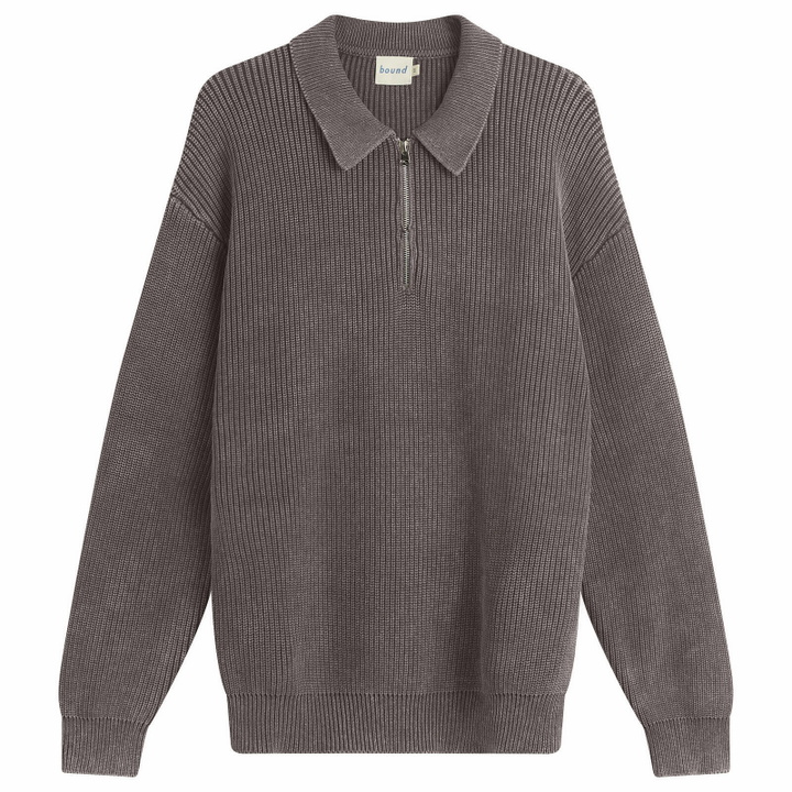 Photo: Bound Men's Acid Wash Half Zip Pullover in Brown
