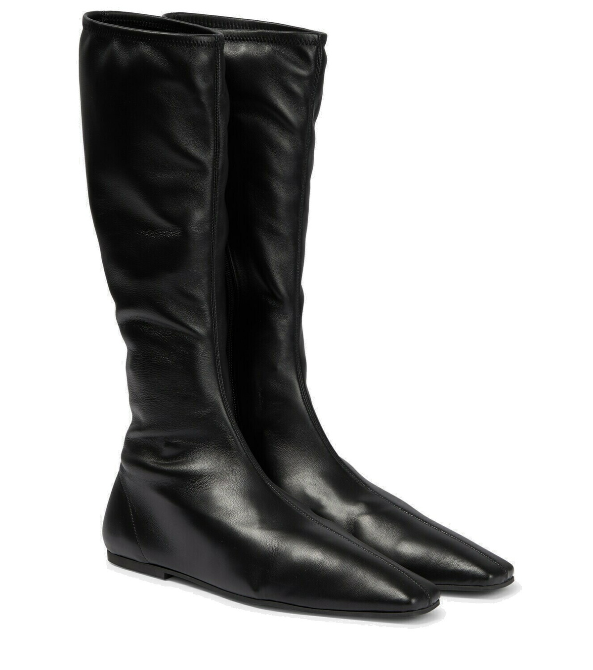 The Row Tech leather knee-high boots The Row