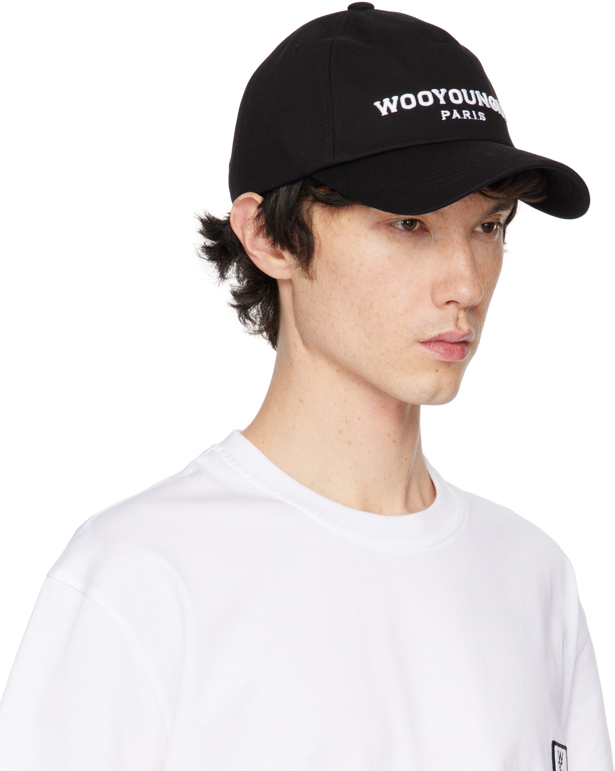 WOOYOUNGMI Black Embroidered Ball Cap