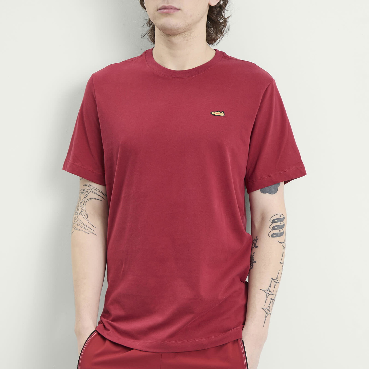 Nike Running Men's Nike Men's Dri-Fit Retro Running T-Shirt in Team Crimson