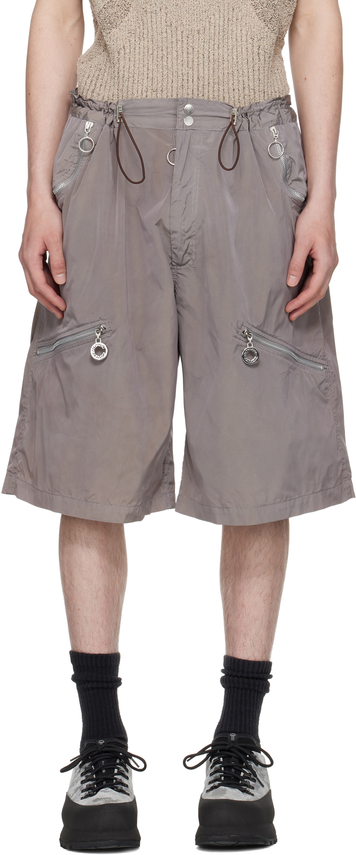 Charlie Constantinou SSENSE Exclusive Gray Nylon Essential Shorts