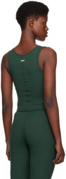 SKIMS Green Cotton Rib Tank Top