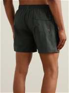 Folk - Speedo Slim-Fit Mid-Length Logo-Print Swim Shorts - Black