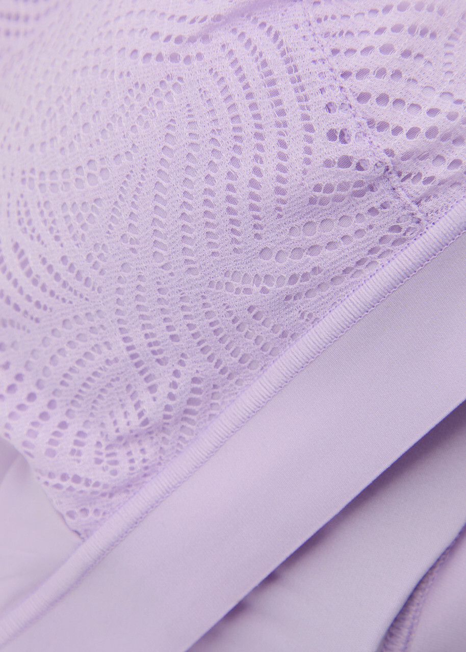 Chantelle Lace-embellished Padded Bralette Lilac