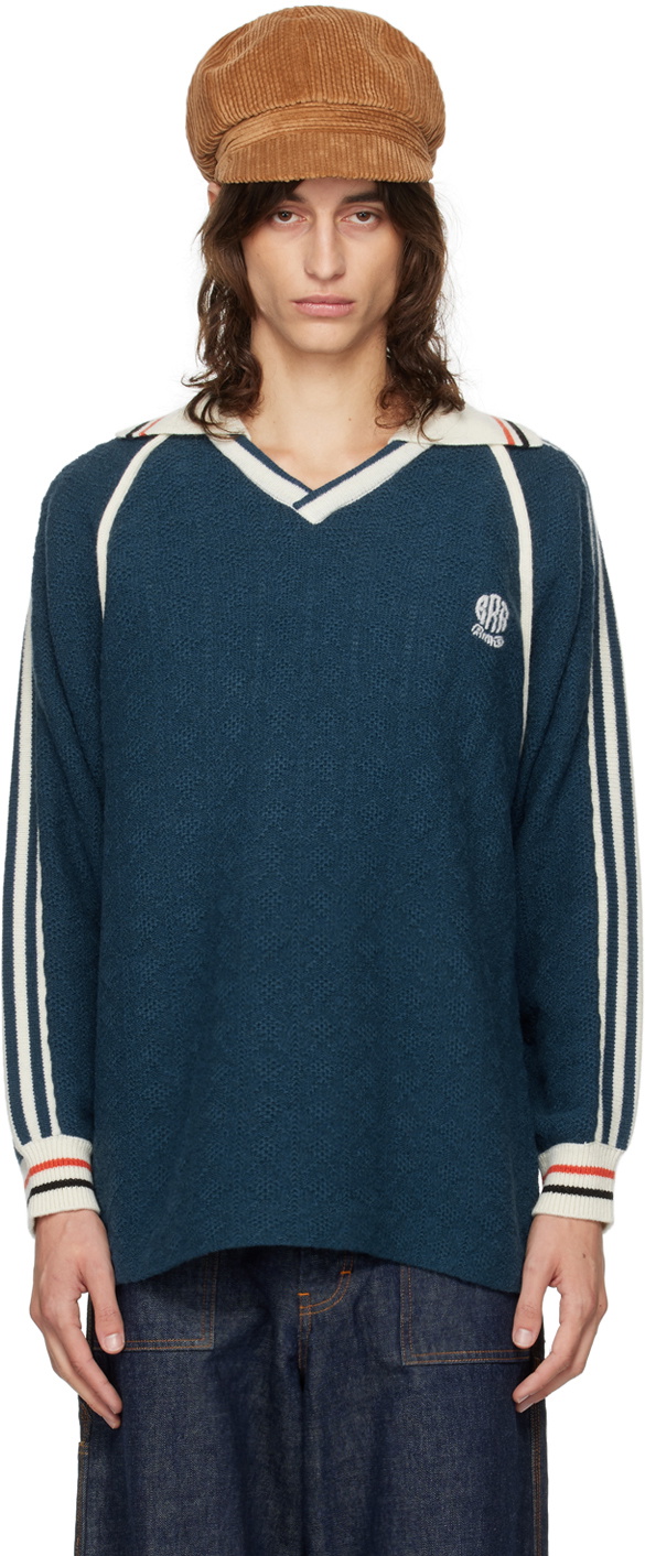 RICE NINE TEN Navy Classic Soccer Jersey Sweater