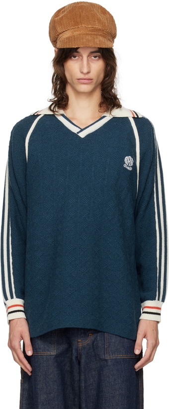 Photo: RICE NINE TEN Navy Classic Soccer Jersey Sweater