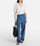 Velvet Mavis lace-trimmed cotton blouse