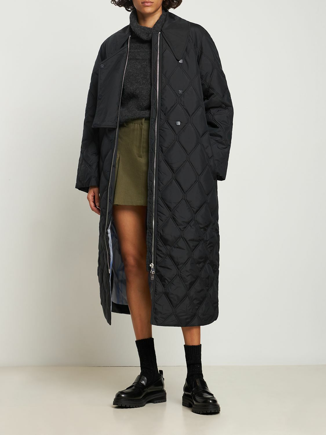 Ganni Ripstop Quilted Coat
