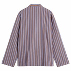 Tekla Fabrics Sleep Shirt in Chestnut Stripes