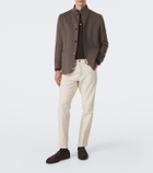 Santoni Milo suede penny loafers