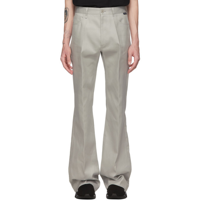 Balenciaga Grey Fluid Trousers Balenciaga