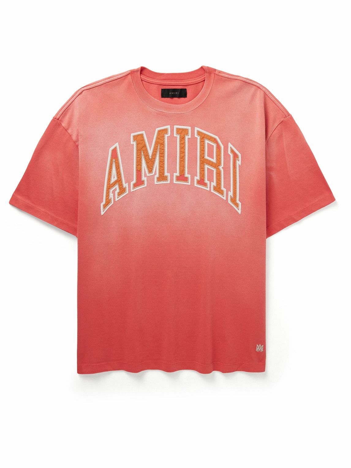 AMIRI - Logo-Appliquéd Cotton-Jersey T-Shirt - Red Amiri