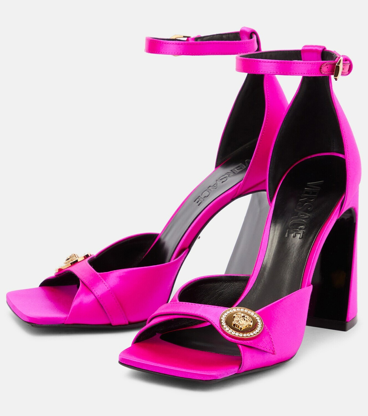 Versace - Medusa satin sandals Versace