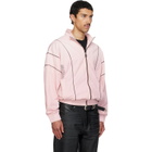 Off-White Pink Relaxed Garment Dyed Track Jacket