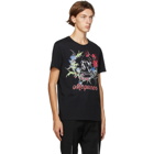 Alexander McQueen Black Skull Floral Crown Print T-Shirt