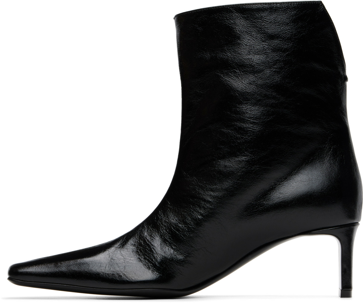 KHAITE Black Ona Ankle Boots