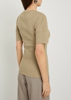 Lemaire Ribbed Cotton-blend top Sage