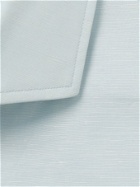 HUGO BOSS - Jason Slim-Fit Cutaway-Collar Cotton and Hemp-Blend Shirt - Blue