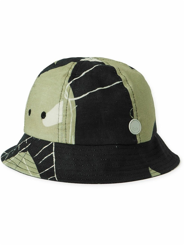 Photo: Folk - Logo-Appliquéd Printed Cotton Bucket Hat